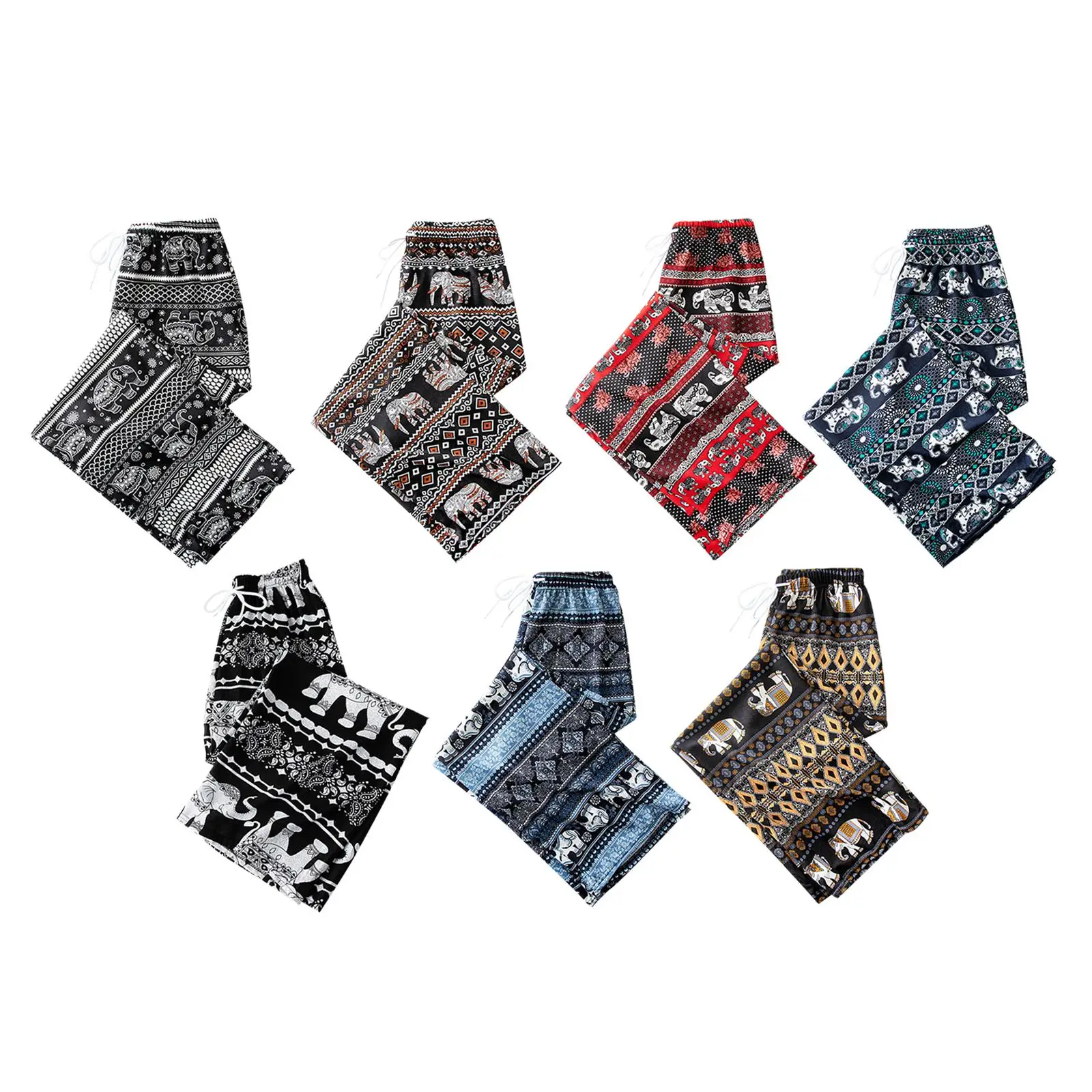 Harem Pants Women High Waist Thai Lightweight Hippy Casual Clothing Boho Trousers for Women for Lounge Summer Beach Ladies Women - Image 2